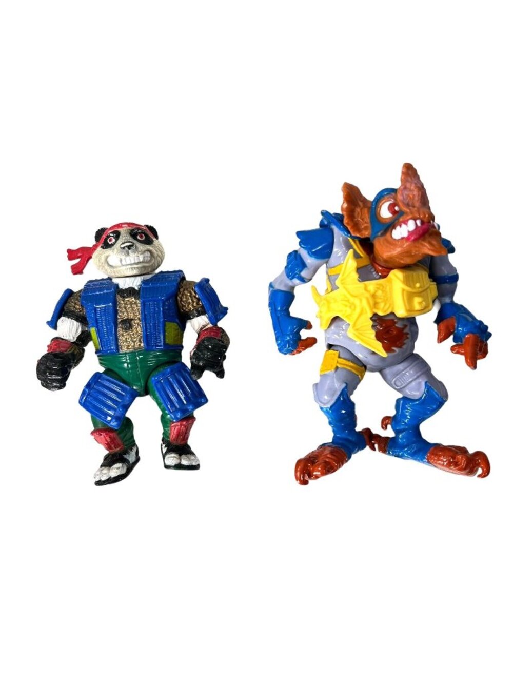 TMNT 1990 Teenage Mutant Ninja Turtles Panda Khan Wingnut Lot of 2 Playmates